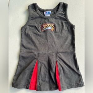 NBA 76ers, 24 Mo. Girls Dress, Black & Red